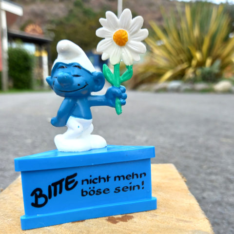 55150 Courting Smurf On Pedestal (Rendez-Vous-Schlumpf On Sockel)