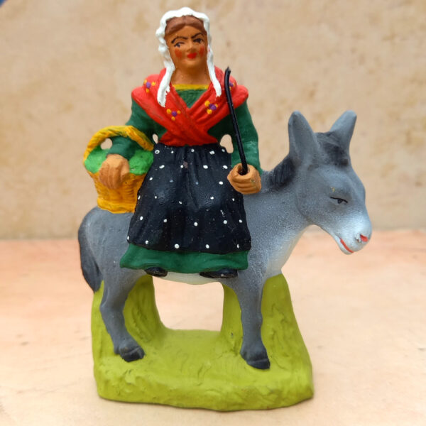 Old Woman Sitting on Donkey (Figurine made by Roger Jouve) #18