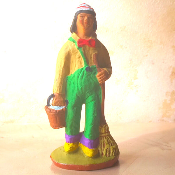 Farmhand with Broom and Bucket (Figurine made by Paul Fouque) #32