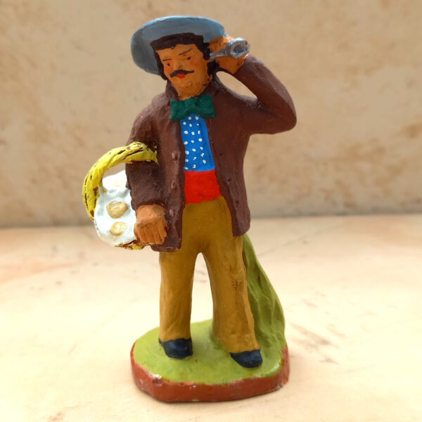 Seller of Cheese (Hand-Painted Terracotta Figurine made by Paul Fouque) #5