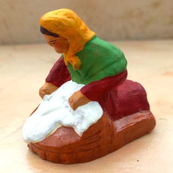 Washer Woman (Hand-Painted Terracotta Figurine made by Paul Fouque) #6