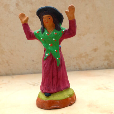 Woman in Rapture (Hand-Painted Terracotta Figurine made by Paul Fouque) #7