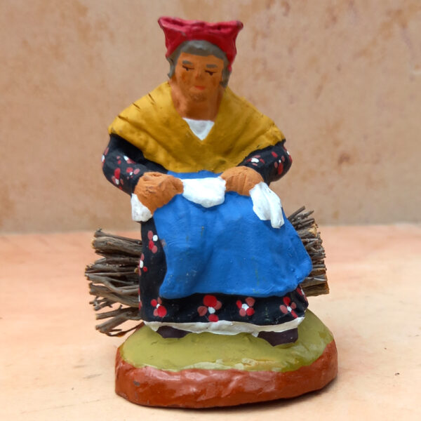 Old Woman Seated on Fire Wood Fouque (Figurine made by Paul Fouque) #9