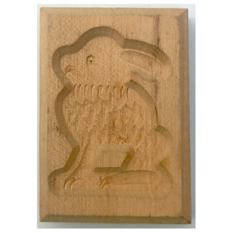 Wooden Cookie Mould with Rabbit Motif #8