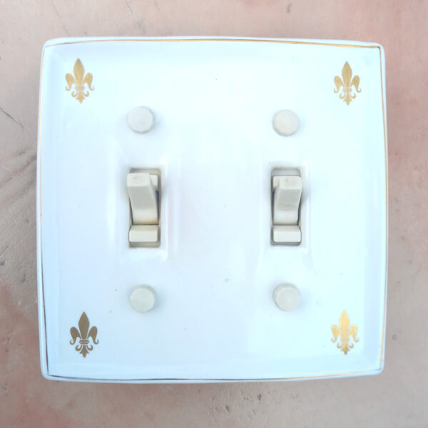 Retro Double Light Switch 240V 10A with Ceramic Cover